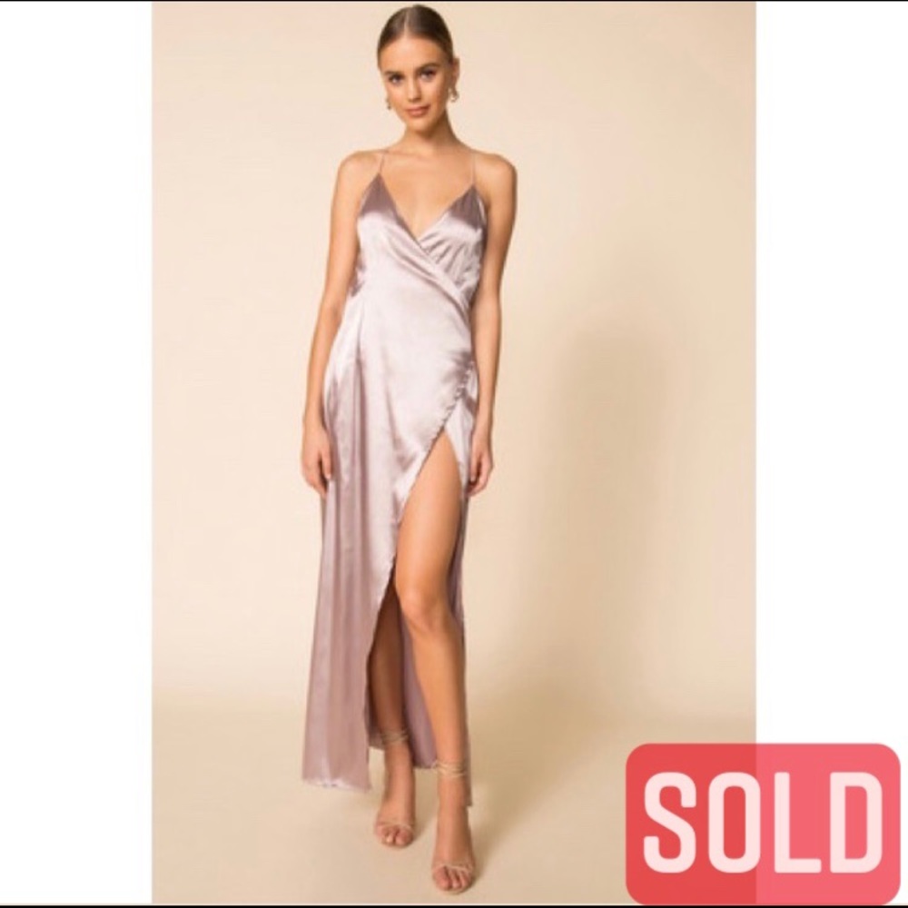 Superdown Dolly Maxi Dress Satin Backless S